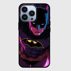 Чехол iPhone 13 Pro Бэтмен в фиолетовом свете