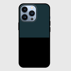 Чехол iPhone 13 Pro Тёмно-синий с чёрным двуцветный