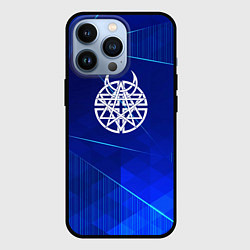 Чехол iPhone 13 Pro Disturbed blue poly