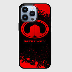 Чехол iPhone 13 Pro Great Wall - red gradient