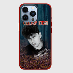 Чехол для iPhone 13 Pro Сектор газа лесной фон, цвет: 3D-красный