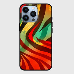 Чехол iPhone 13 Pro Жаркая полосатая абстракция