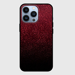Чехол iPhone 13 Pro Амарантовый градиент крошка