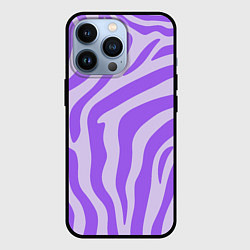 Чехол iPhone 13 Pro Лавандовый тигровый паттерн