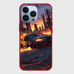 Чехол iPhone 13 Pro BMW огненная дорога