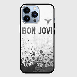 Чехол для iPhone 13 Pro Bon Jovi - white gradient посередине, цвет: 3D-черный