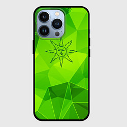 Чехол iPhone 13 Pro Dark Souls green poly