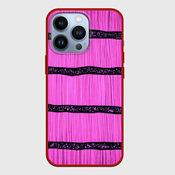 Чехол iPhone 13 Pro Розовые полосы текстура