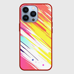 Чехол iPhone 13 Pro Брызги краски на белом фоне