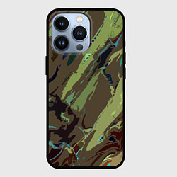 Чехол iPhone 13 Pro Абстракция тон хаки