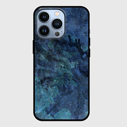 Чехол для iPhone 13 Pro Абстракция - dark blue sea stone, цвет: 3D-черный