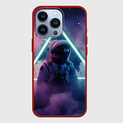 Чехол для iPhone 13 Pro Космос фиолетовый стиль, цвет: 3D-красный