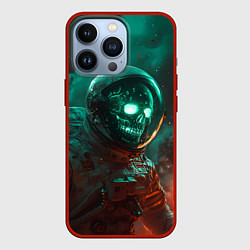 Чехол iPhone 13 Pro Неоновый череп в скафандре космонавта
