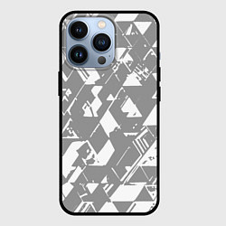Чехол iPhone 13 Pro Светлый серый геометричный паттерн