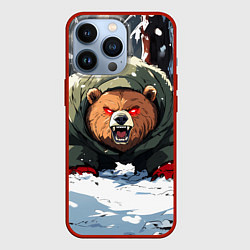 Чехол iPhone 13 Pro Злой медведь с красными глазами