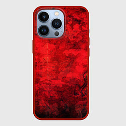 Чехол iPhone 13 Pro Абстракция - red shabby wall