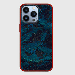 Чехол iPhone 13 Pro Черно-синий бетон