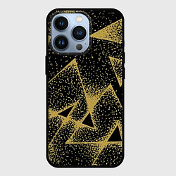 Чехол iPhone 13 Pro Triangle yellow with dots