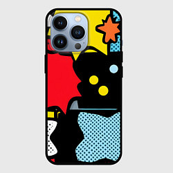Чехол для iPhone 13 Pro Поп абстракция, цвет: 3D-черный