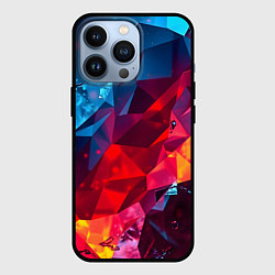 Чехол iPhone 13 Pro Красные и синие минералы