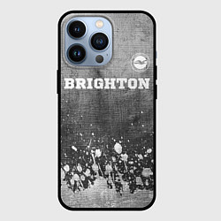 Чехол для iPhone 13 Pro Brighton - grey gradient посередине, цвет: 3D-черный