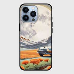 Чехол iPhone 13 Pro Луна и автомобиль