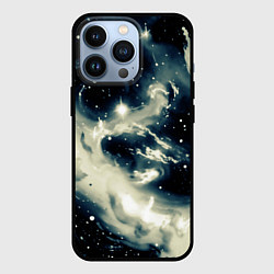 Чехол iPhone 13 Pro Космический абстрактный чёрно-синий