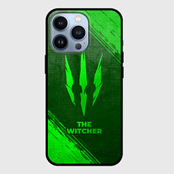 Чехол iPhone 13 Pro The Witcher - green gradient