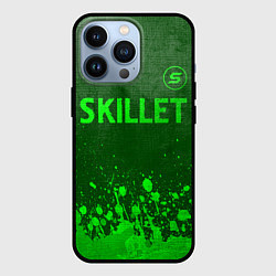 Чехол iPhone 13 Pro Skillet - green gradient посередине