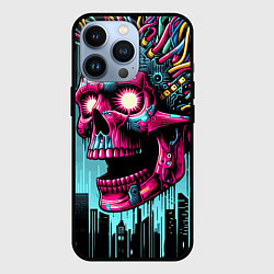 Чехол iPhone 13 Pro Cyber skull - ai art fantasy