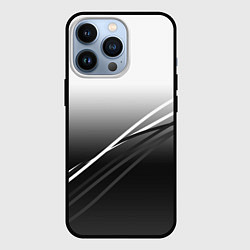 Чехол iPhone 13 Pro Градиент с полосами из белого в тёмный