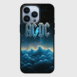 Чехол iPhone 13 Pro ACDC логотип ледяной с молнией