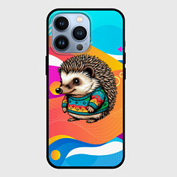 Чехол iPhone 13 Pro Ежик в кофте