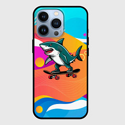 Чехол iPhone 13 Pro Акула на скейте