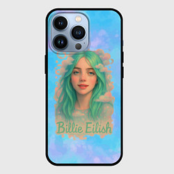 Чехол iPhone 13 Pro Билли Айлиш с зелеными волосами