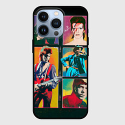 Чехол iPhone 13 Pro David Bowie vintage collage