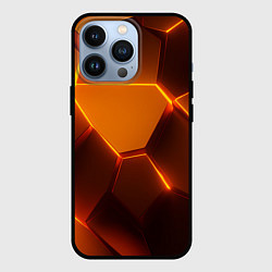 Чехол iPhone 13 Pro Оранжевые объемные пластины