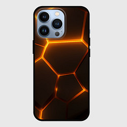 Чехол iPhone 13 Pro Оранжевое свечение текстура