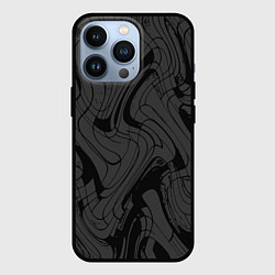 Чехол iPhone 13 Pro Тёмно-серый абстракция лниии
