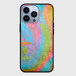 Чехол для iPhone 13 Pro Абстракция - multicolored curves, цвет: 3D-черный