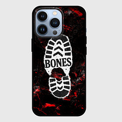 Чехол iPhone 13 Pro Bones лого в стиле следа ботинка