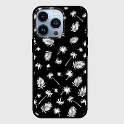 Чехол iPhone 13 Pro Текстура черной гавайской рубашки