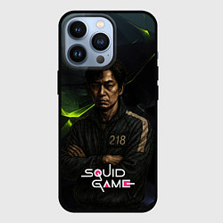 Чехол для iPhone 13 Pro Игра в кальмара - игрок 218 скрещивает руки, цвет: 3D-черный