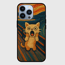 Чехол iPhone 13 Pro Котик Крик - вязаный нейроарт