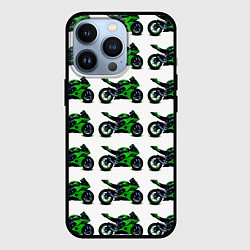 Чехол iPhone 13 Pro Motorbike green
