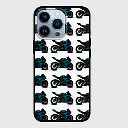Чехол iPhone 13 Pro Motorbike blue