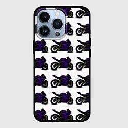 Чехол iPhone 13 Pro The motorcycle is dark purple