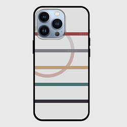 Чехол для iPhone 13 Pro Stripes and circle, цвет: 3D-черный