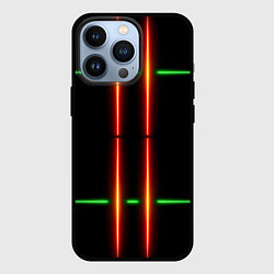 Чехол iPhone 13 Pro Neon green black red line