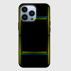 Чехол iPhone 13 Pro Neon yellow blue